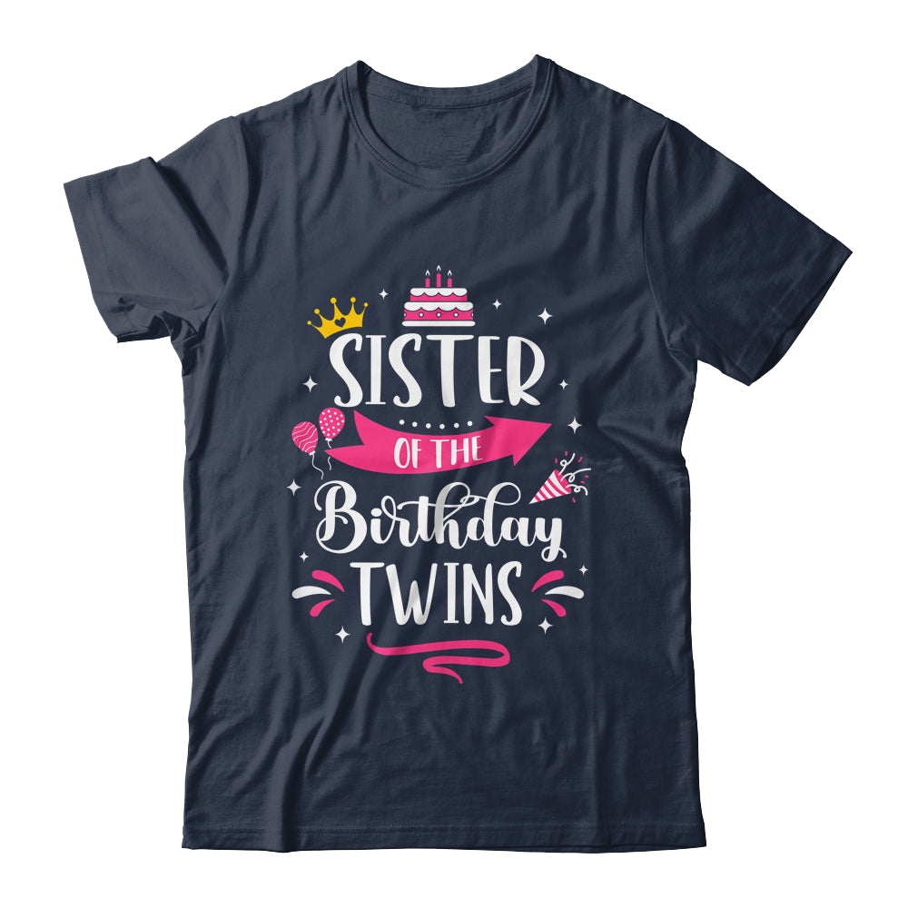 Sister Of The Birthday Twins Celebrate Twin Birthday Cute Shirt & Tank Top | siriusteestore