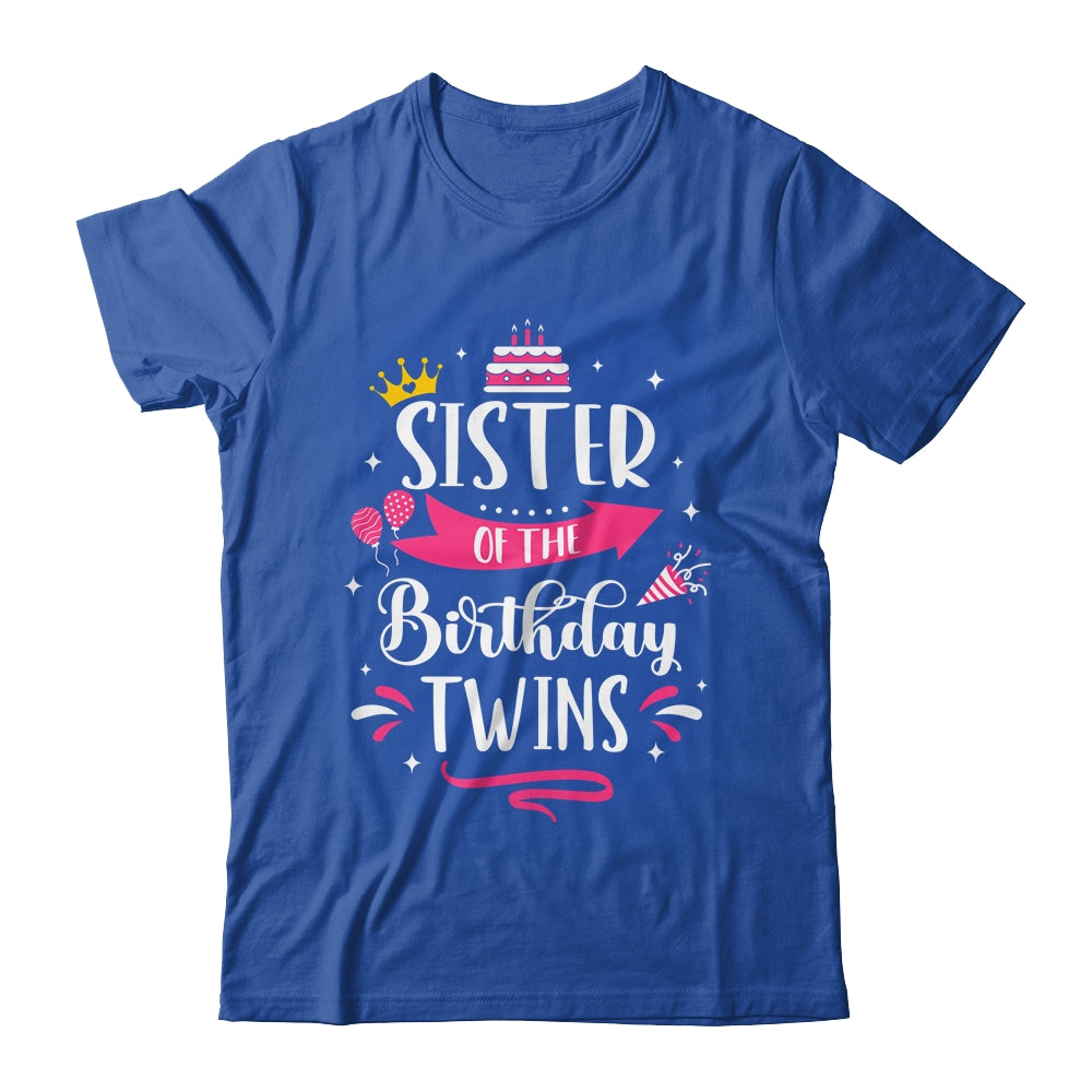 Sister Of The Birthday Twins Celebrate Twin Birthday Cute Shirt & Tank Top | siriusteestore