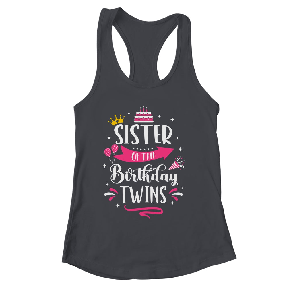 Sister Of The Birthday Twins Celebrate Twin Birthday Cute Shirt & Tank Top | siriusteestore