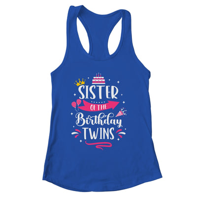 Sister Of The Birthday Twins Celebrate Twin Birthday Cute Shirt & Tank Top | siriusteestore