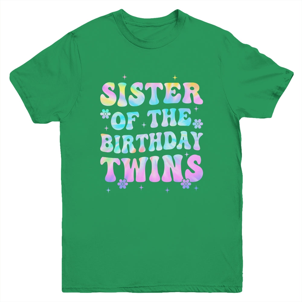 Sister Of The Birthday Twins Girls Kids Party Retro Bday Youth Shirt | siriusteestore