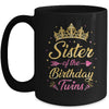 Sister Of The Birthday Twins Kids Party Birthday Twins Mug | siriusteestore