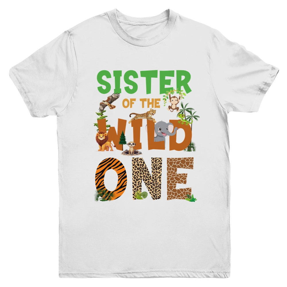 Sister Of The Birthday Wild One Safari Birthday Boy Family Youth Shirt | siriusteestore