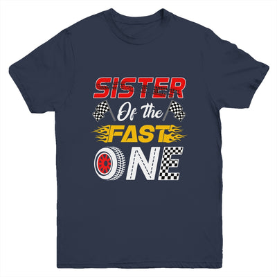 Sister Of The Fast One 1st Birthday Race Car Family Youth Shirt | siriusteestore