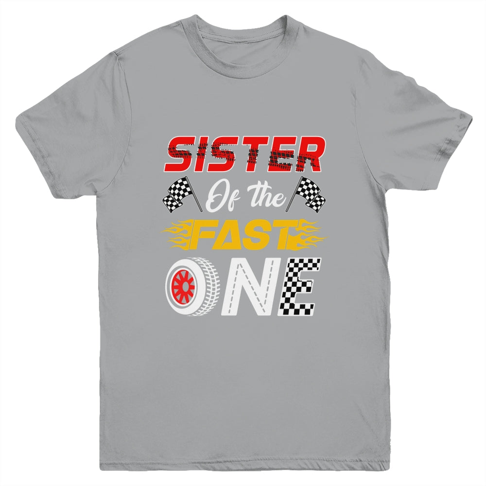 Sister Of The Fast One 1st Birthday Race Car Family Youth Shirt | siriusteestore