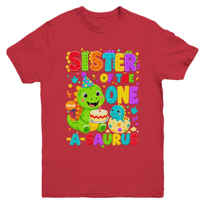 Sister Of The One-A-Saurus 1St Birthday Boy T-Rex Dinosaur Youth Shirt | siriusteestore