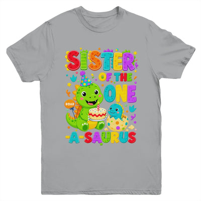 Sister Of The One-A-Saurus 1St Birthday Boy T-Rex Dinosaur Youth Shirt | siriusteestore