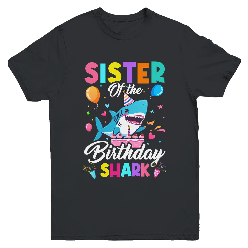 Sister Of The Shark Birthday Boy Girl Party Family Group Youth Shirt | siriusteestore