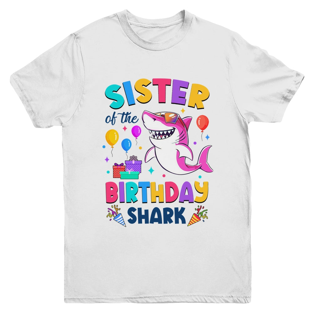Sister Of The Shark Birthday Family Matching Party Kids Youth Shirt | siriusteestore