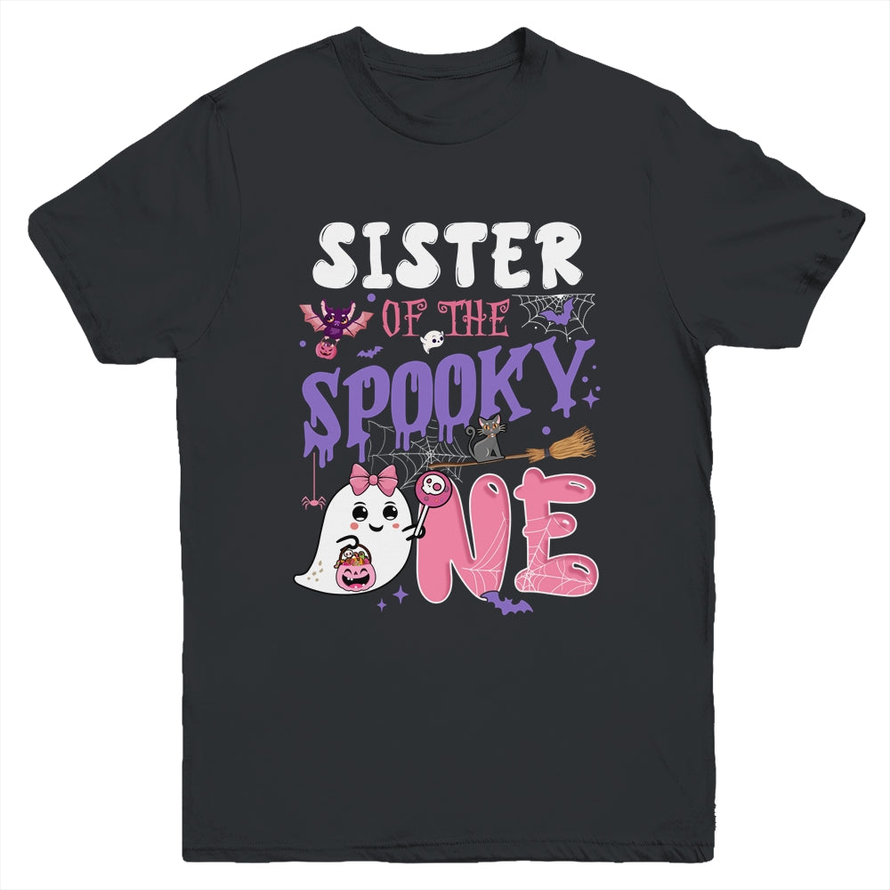 Sister Of The Spooky One 1st Birthday Girl Halloween Ghost Youth Shirt | siriusteestore