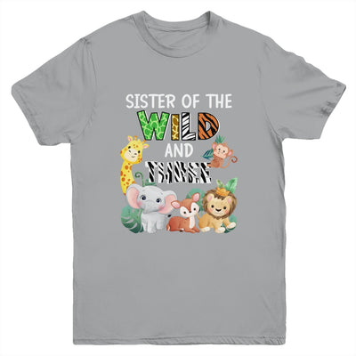 Sister Of The Wild And Three Zoo Theme Birthday Safari Youth Shirt | siriusteestore