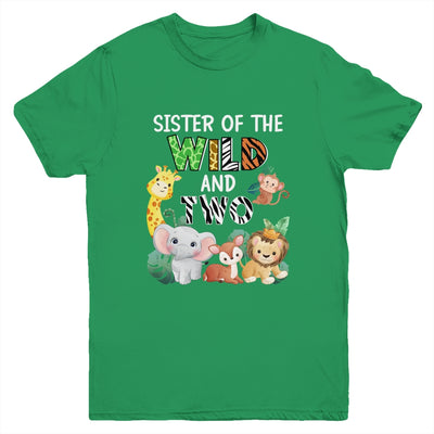 Sister Of The Wild And Two Zoo Theme Birthday Safari Youth Shirt | siriusteestore