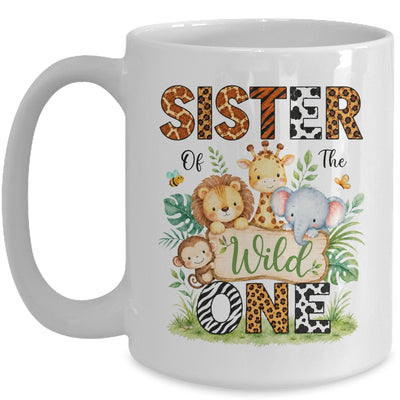 Sister Of The Wild One First Birthday Boy Jungle Safari Mug | siriusteestore