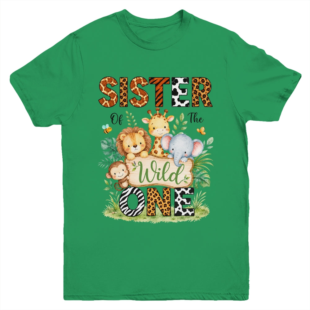 Sister Of The Wild One First Birthday Boy Jungle Safari Youth Shirt | siriusteestore