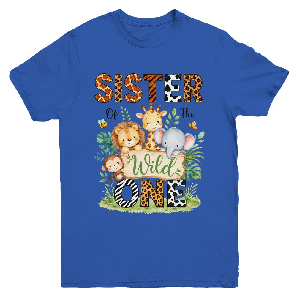 Sister Of The Wild One First Birthday Boy Jungle Safari Youth Shirt | siriusteestore