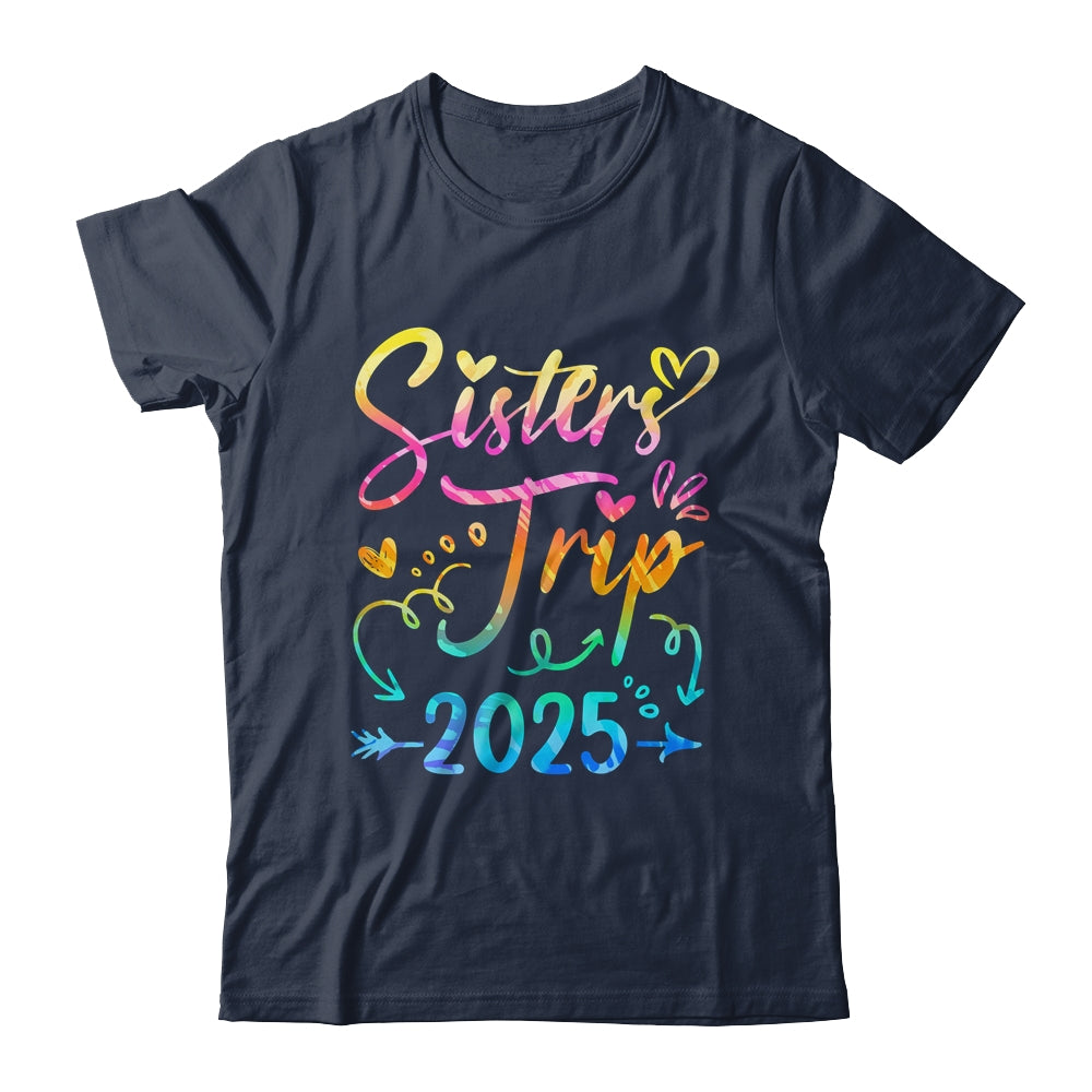 Sister's Road Trip 2025 Tie Dye Cute Sisters Weekend Trip Shirt & Tank Top | siriusteestore