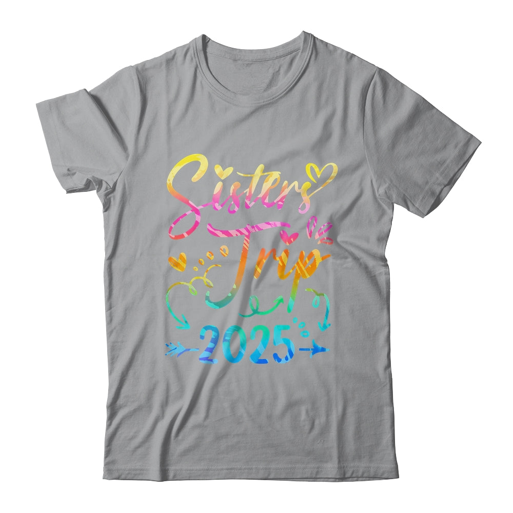 Sister's Road Trip 2025 Tie Dye Cute Sisters Weekend Trip Shirt & Tank Top | siriusteestore