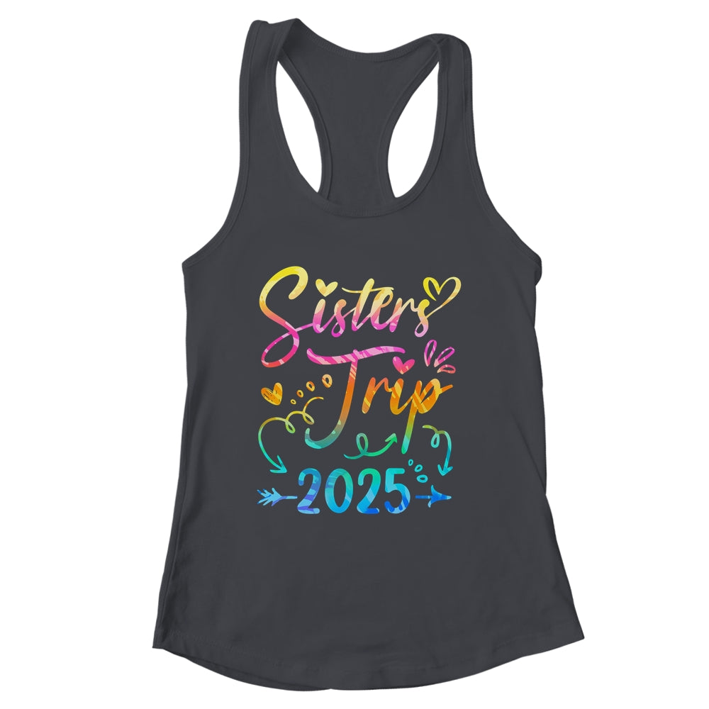 Sister's Road Trip 2025 Tie Dye Cute Sisters Weekend Trip Shirt & Tank Top | siriusteestore