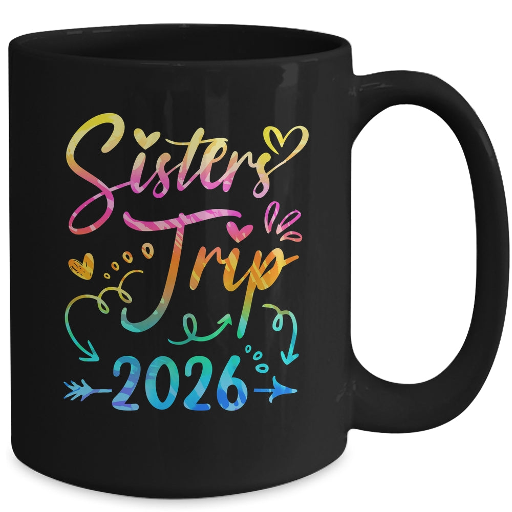 Sister's Road Trip 2026 Tie Dye Cute Sisters Weekend Trip Mug | siriusteestore