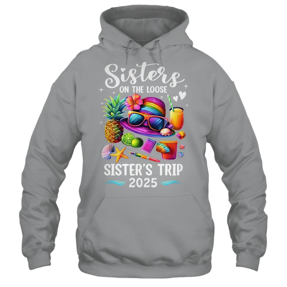 Sisters Trip 2025 Summer Cute Sister's On The Loose 2025 Shirt & Tank Top | siriusteestore