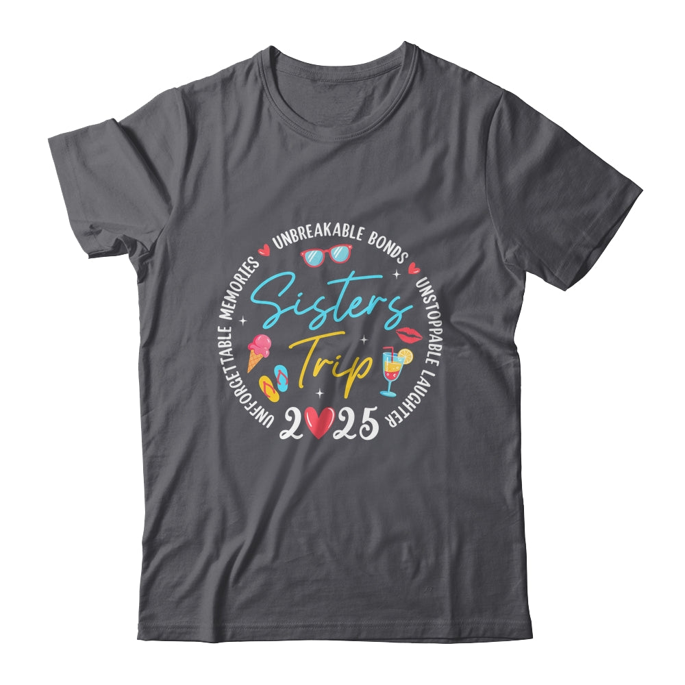 Sistes Trip 2025 Memories Girls Friends Trip Vacation Retro Shirt & Tank Top | siriusteestore