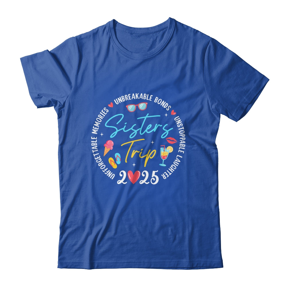Sistes Trip 2025 Memories Girls Friends Trip Vacation Retro Shirt & Tank Top | siriusteestore