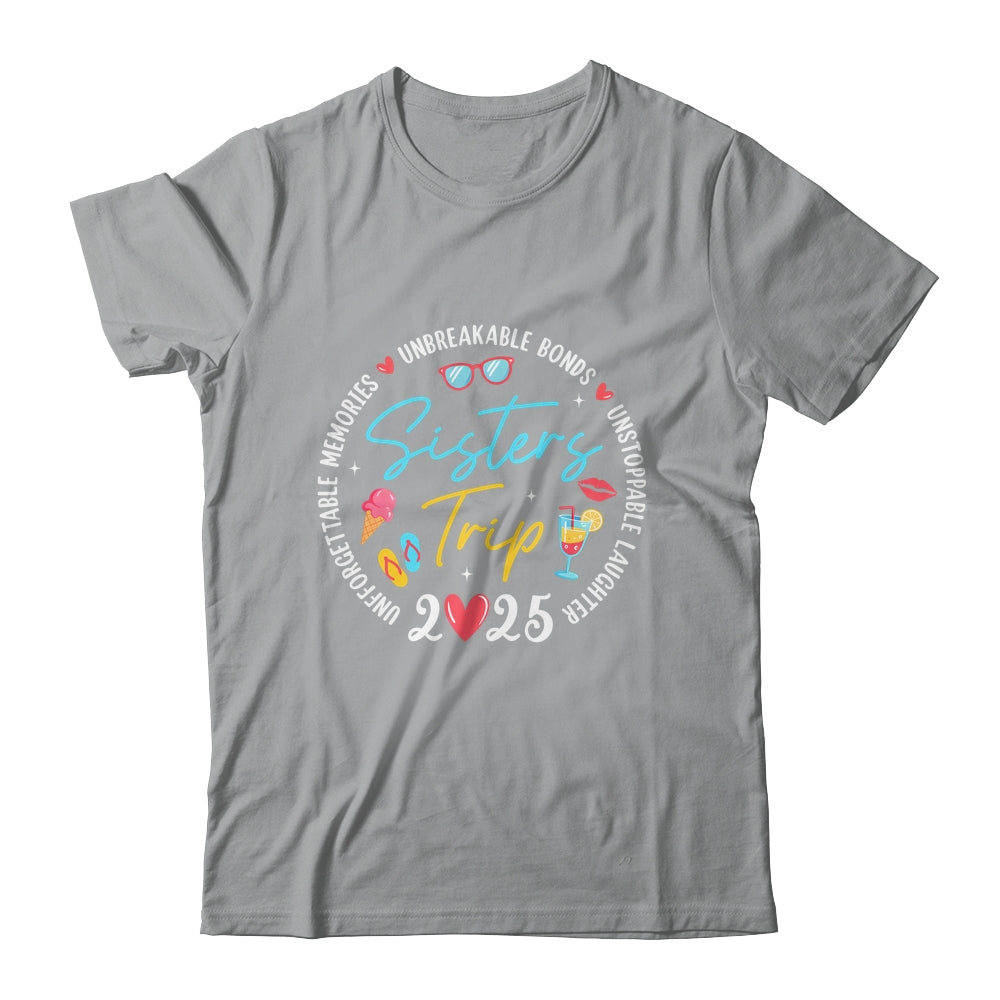 Sistes Trip 2025 Memories Girls Friends Trip Vacation Retro Shirt & Tank Top | siriusteestore