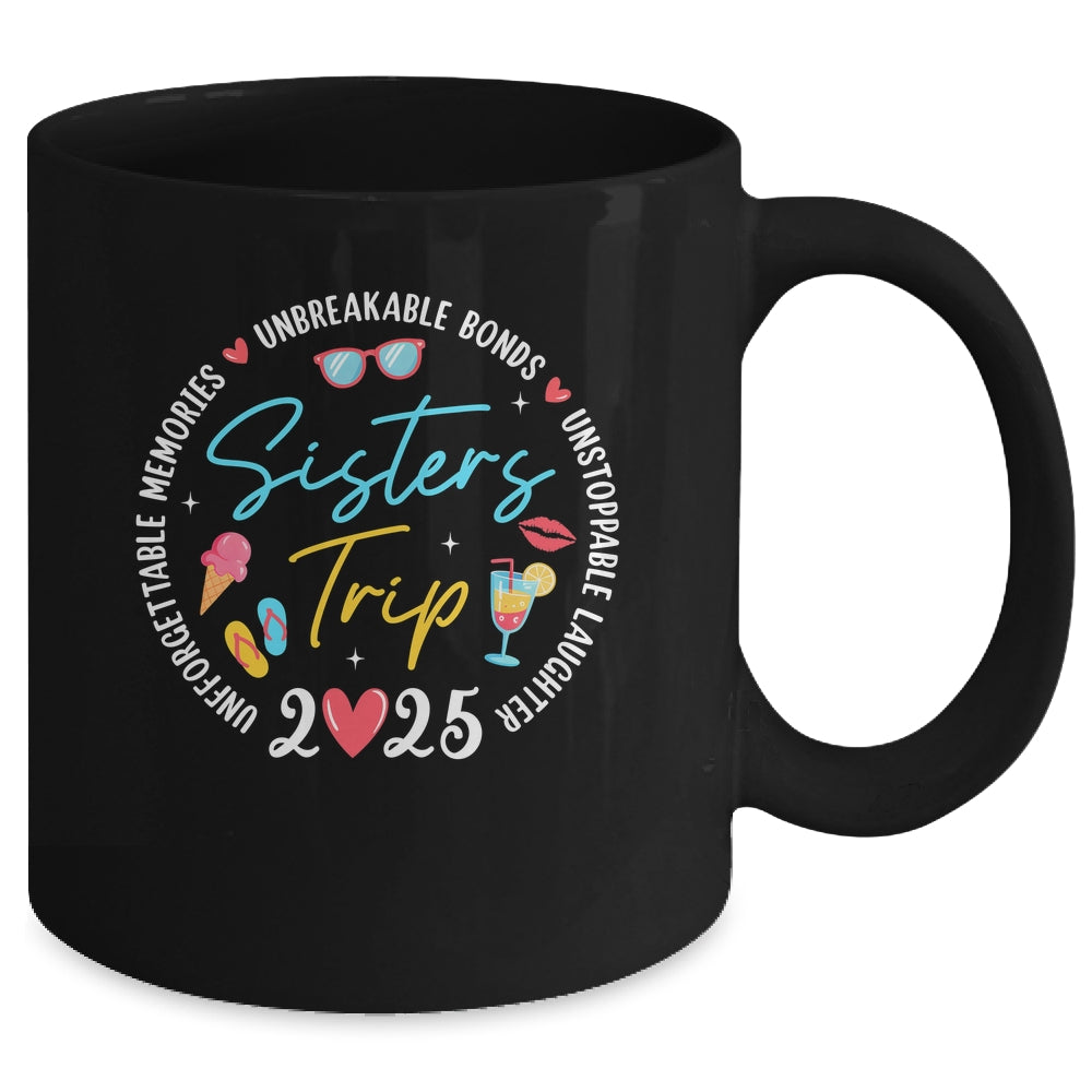 Sistes Trip 2025 Memories Girls Friends Trip Vacation Retro Mug | siriusteestore