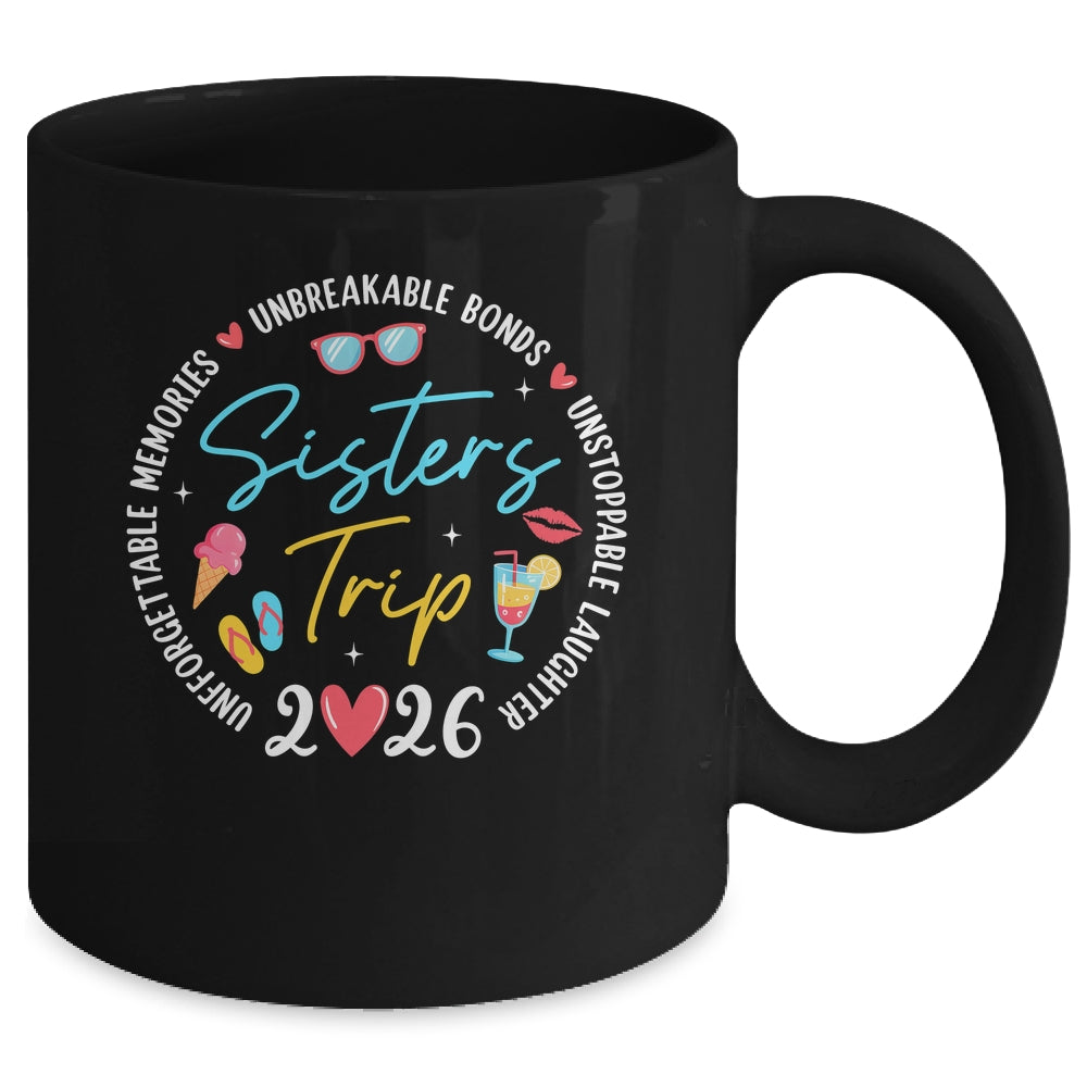 Sistes Trip 2026 Memories Girls Friends Trip Vacation Retro Mug | siriusteestore
