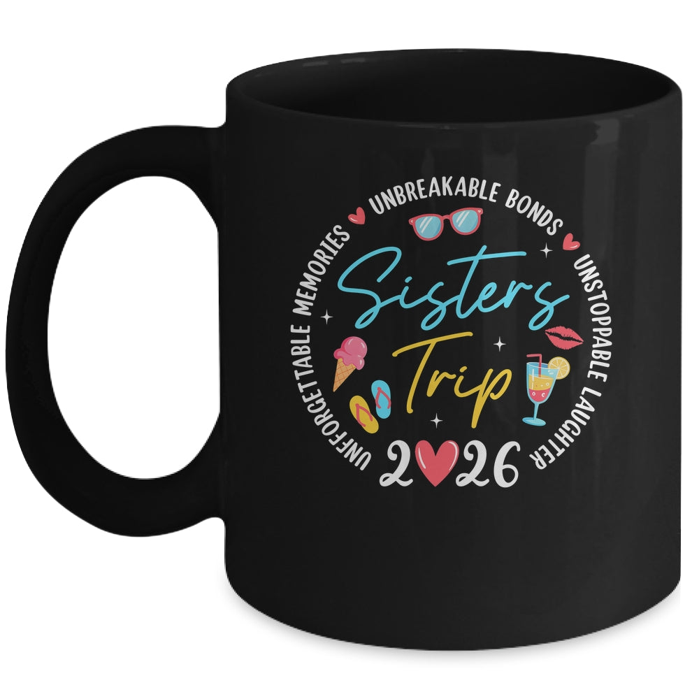 Sistes Trip 2026 Memories Girls Friends Trip Vacation Retro Mug | siriusteestore