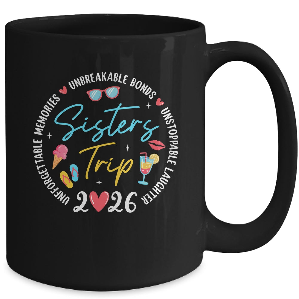 Sistes Trip 2026 Memories Girls Friends Trip Vacation Retro Mug | siriusteestore