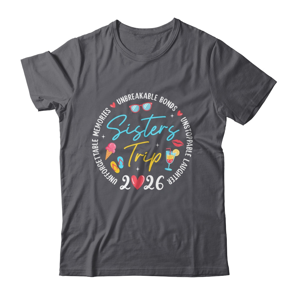 Sistes Trip 2026 Memories Girls Friends Trip Vacation Retro Shirt & Tank Top | siriusteestore