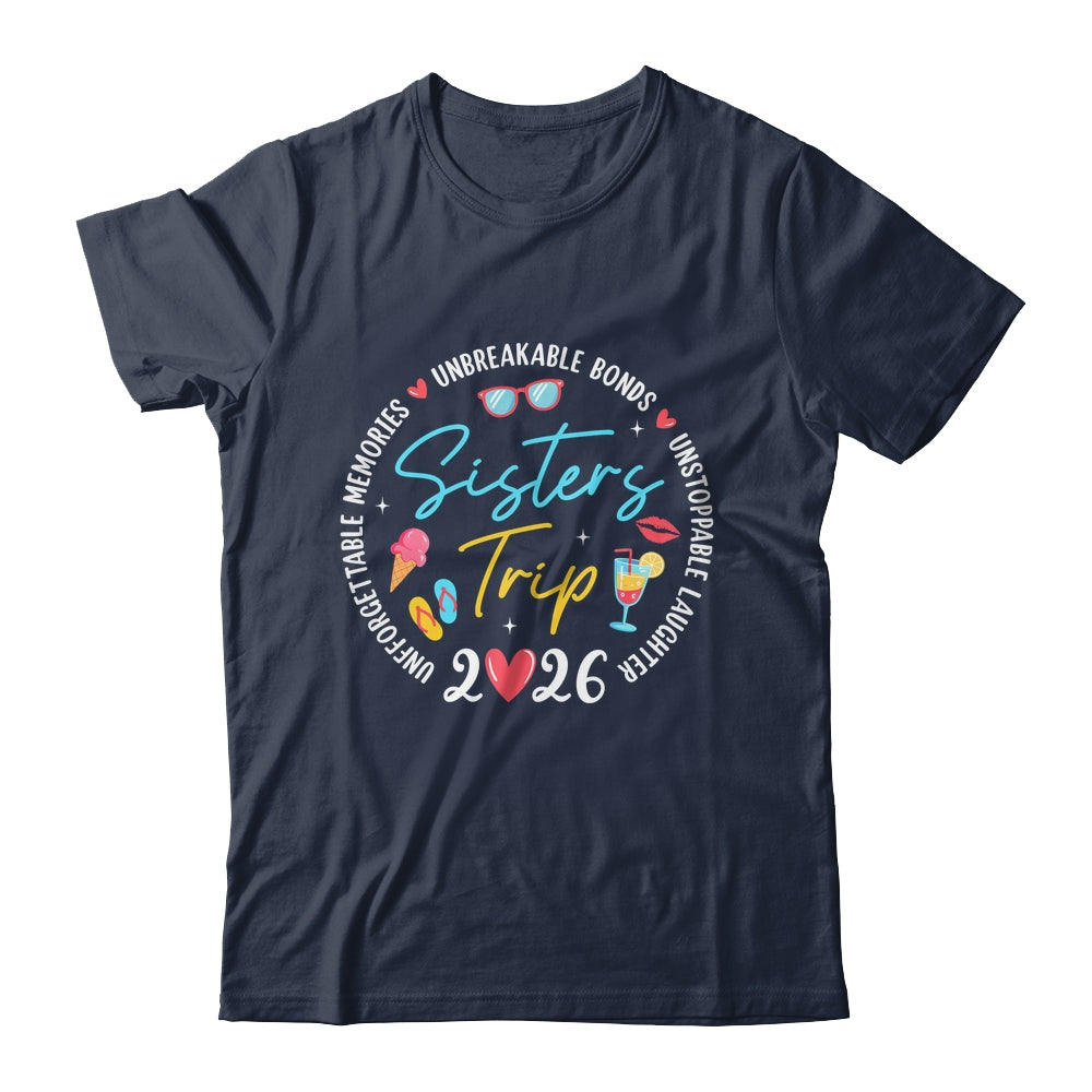 Sistes Trip 2026 Memories Girls Friends Trip Vacation Retro Shirt & Tank Top | siriusteestore
