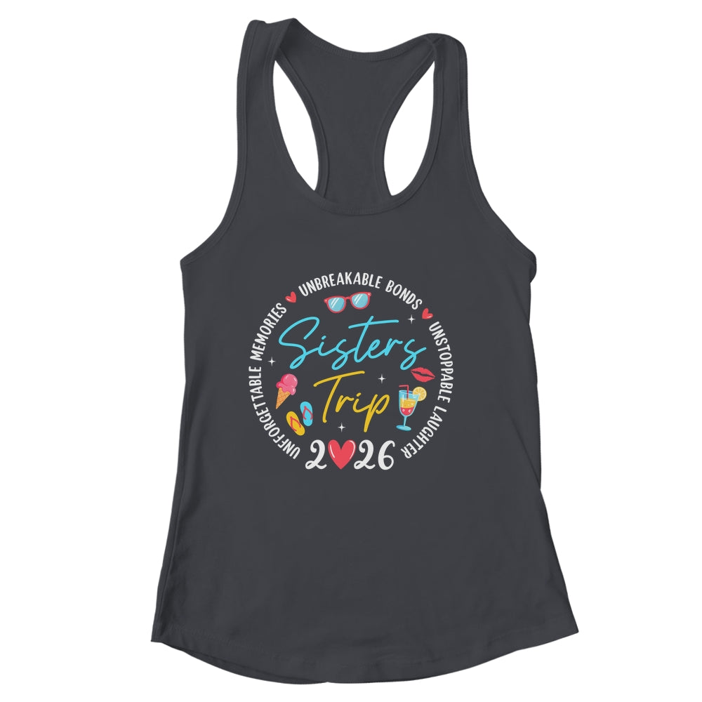 Sistes Trip 2026 Memories Girls Friends Trip Vacation Retro Shirt & Tank Top | siriusteestore