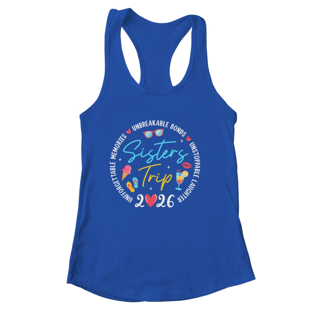 Sistes Trip 2026 Memories Girls Friends Trip Vacation Retro Shirt & Tank Top | siriusteestore