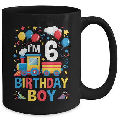 Six 6yr 6th Kids Boys Girls Train Birthday Boy 6 Years Old Mug | siriusteestore