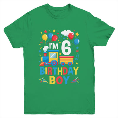 Six 6yr 6th Kids Boys Girls Train Birthday Boy 6 Years Old Youth Shirt | siriusteestore
