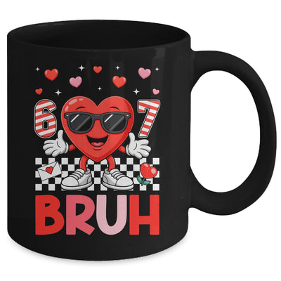 Six Seven 67 Bruh 6 7 Meme Funny Valentine Heart Boys Kids Mug | siriusteestore