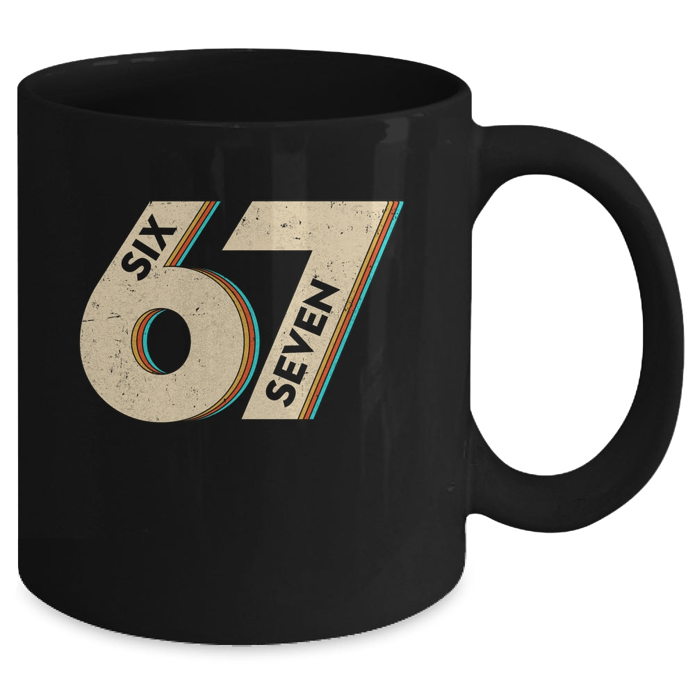 Six Seven 6 7 Meme 67 Funny Retro Boys Kids Mug | siriusteestore
