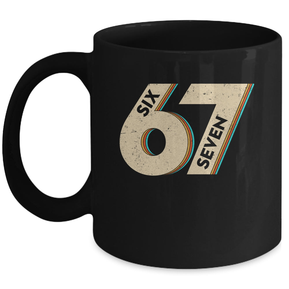 Six Seven 6 7 Meme 67 Funny Retro Boys Kids Mug | siriusteestore