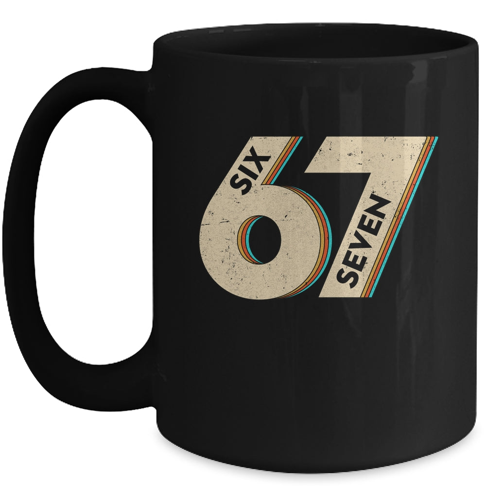 Six Seven 6 7 Meme 67 Funny Retro Boys Kids Mug | siriusteestore