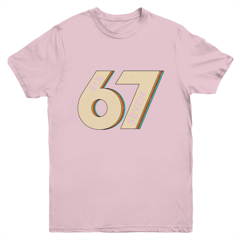 Six Seven 6 7 Meme 67 Funny Retro Boys Kids Youth Shirt | siriusteestore