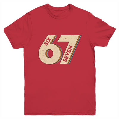 Six Seven 6 7 Meme 67 Funny Retro Boys Kids Youth Shirt | siriusteestore
