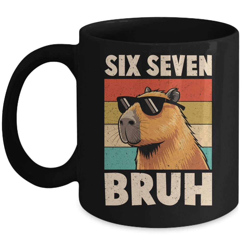 Six Seven Bruh Capybara Funny 67 6 7 Meme Kids Boys Mug | siriusteestore