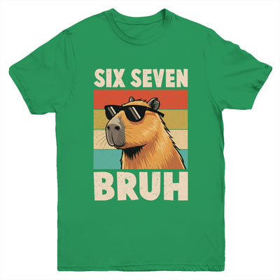 Six Seven Bruh Capybara Funny 67 6 7 Meme Kids Boys Youth Shirt | siriusteestore
