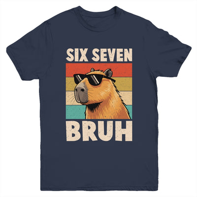 Six Seven Bruh Capybara Funny 67 6 7 Meme Kids Boys Youth Shirt | siriusteestore