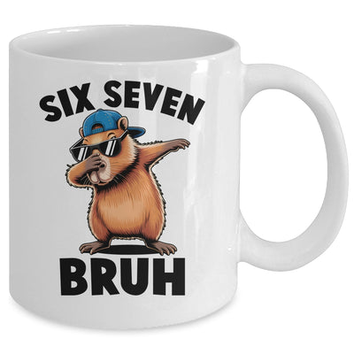 Six Seven Bruh Dabbing Capybara 67 Meme Boys Girls Kids Mug | siriusteestore