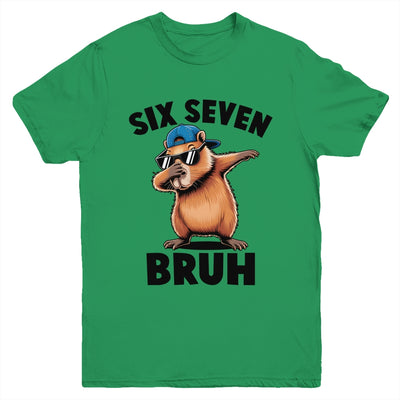 Six Seven Bruh Dabbing Capybara 67 Meme Boys Girls Kids Youth Shirt | siriusteestore