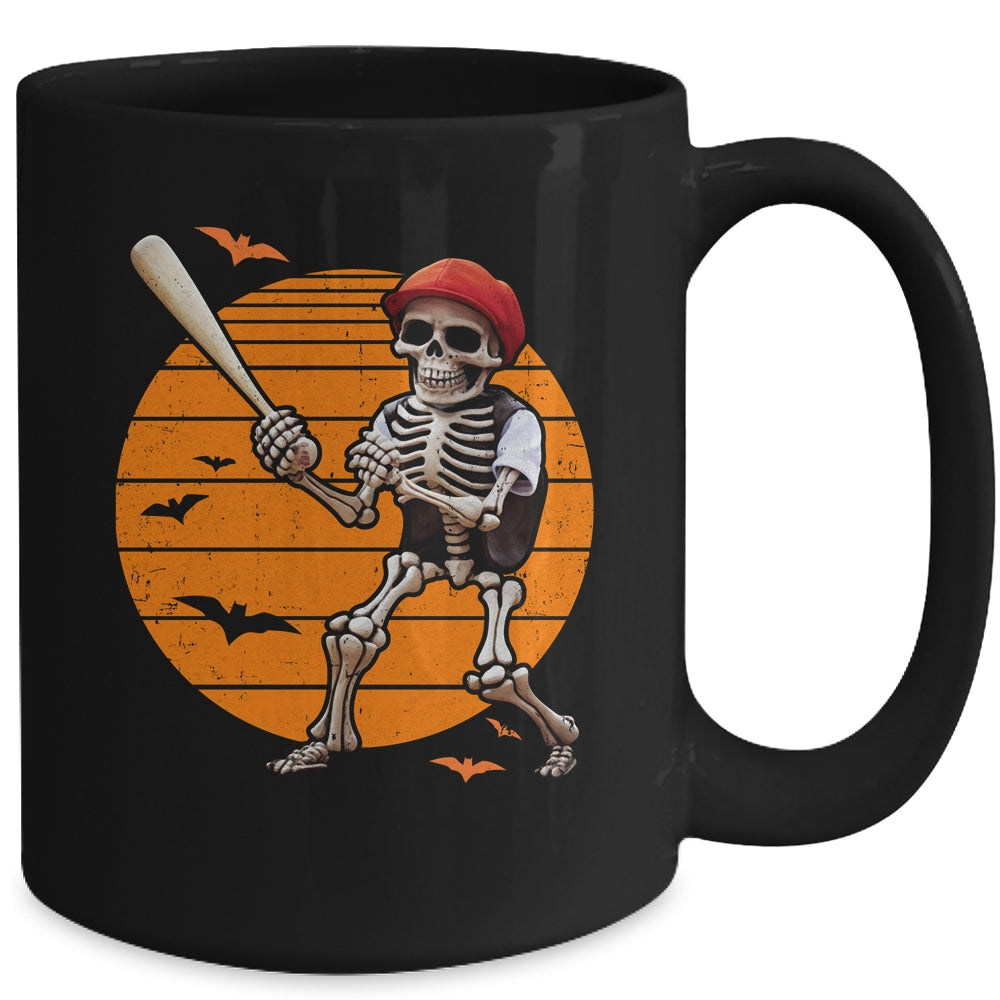 Skeleton Baseball Player Boys Kids Funny Halloween Mug | siriusteestore