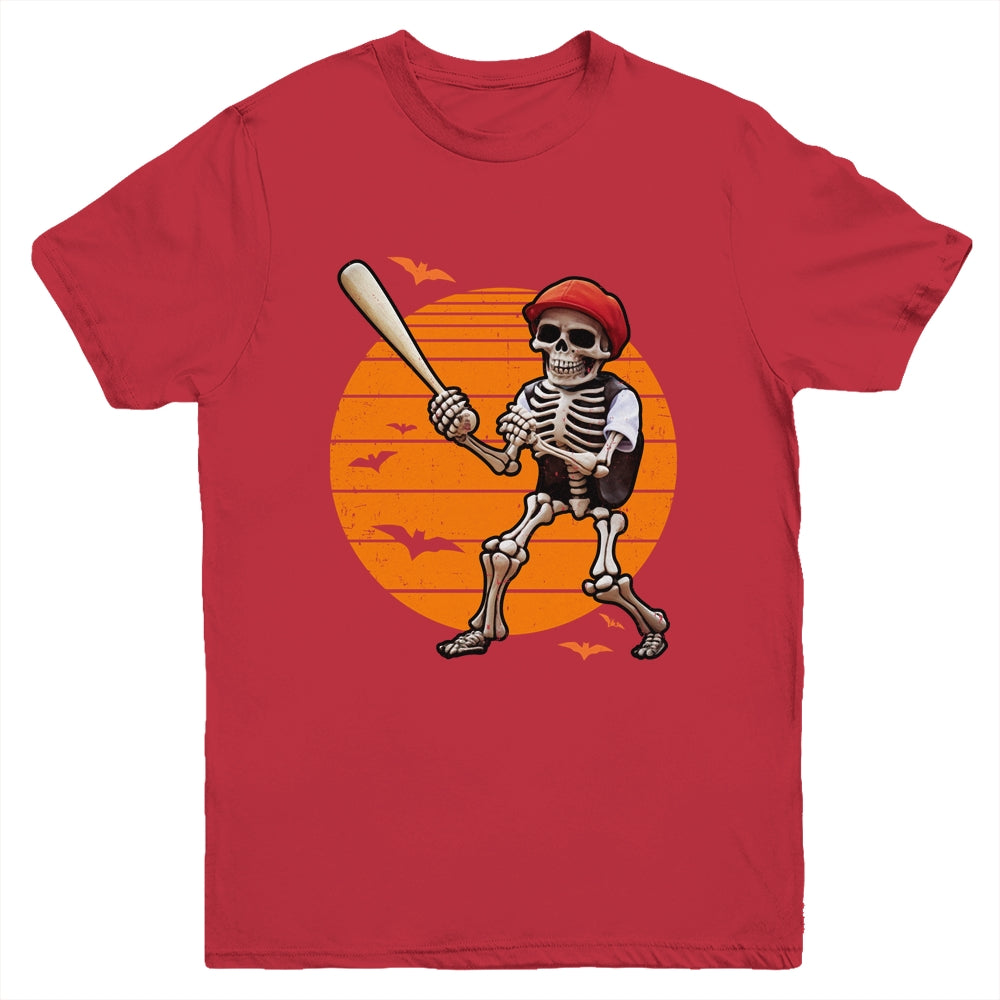  Cool Skeleton Kids' Baseball T-Shirt - Funny Skeleton